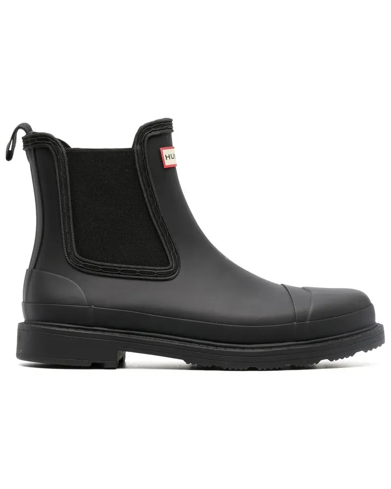 Hunter Kommando Chelsea-Boots - Schwarz Schwarz