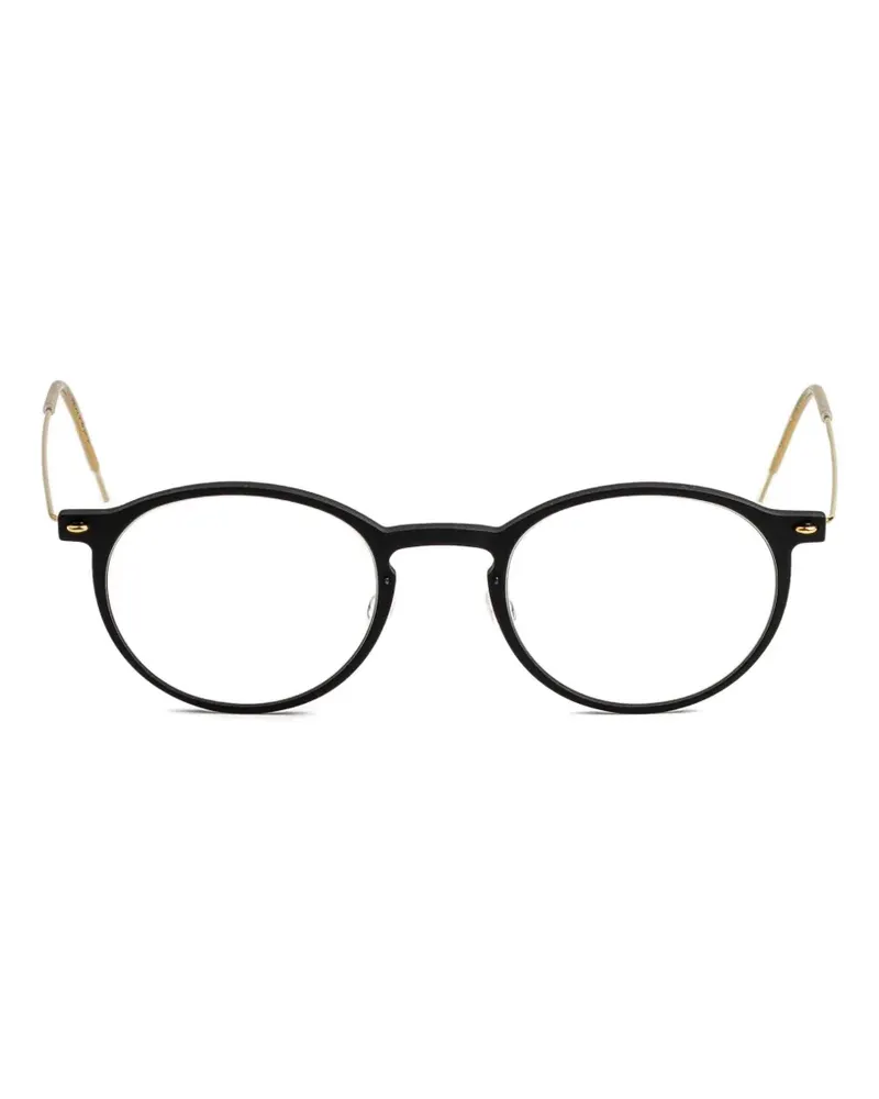 Lindberg round-frame titanium glasses - Schwarz Schwarz