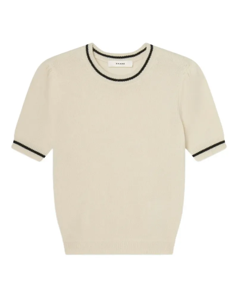 Frame Denim T-Shirt in Pointelle-Strick - Nude Nude