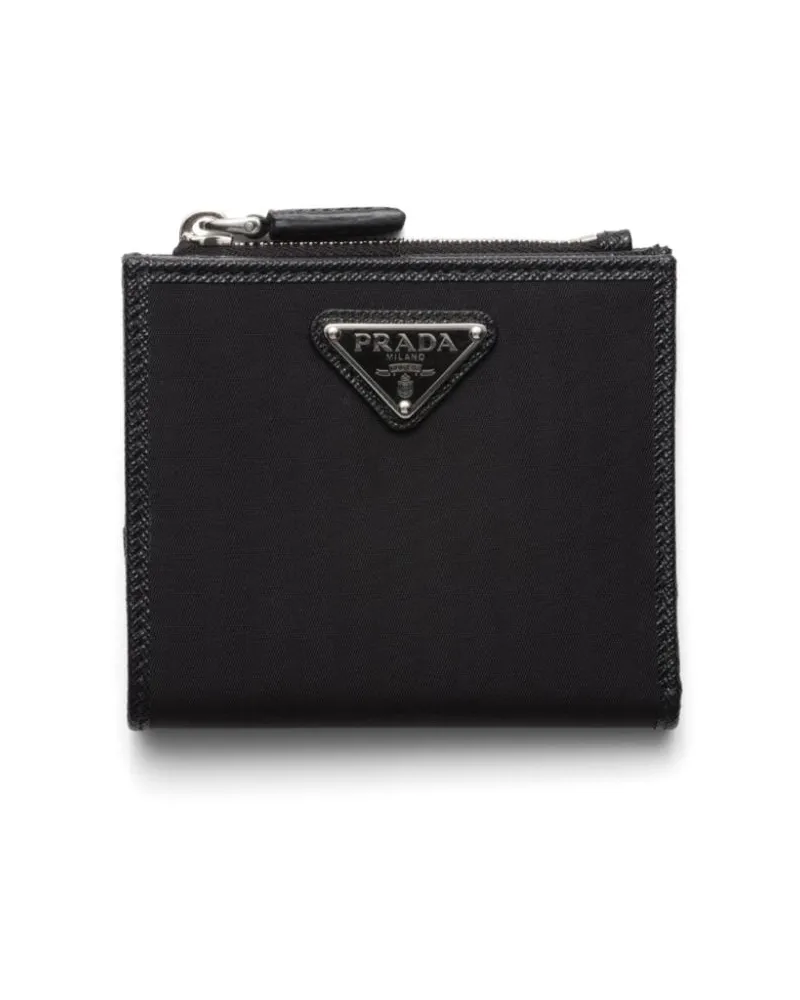 Prada Portemonnaie mit Logo - Schwarz Schwarz