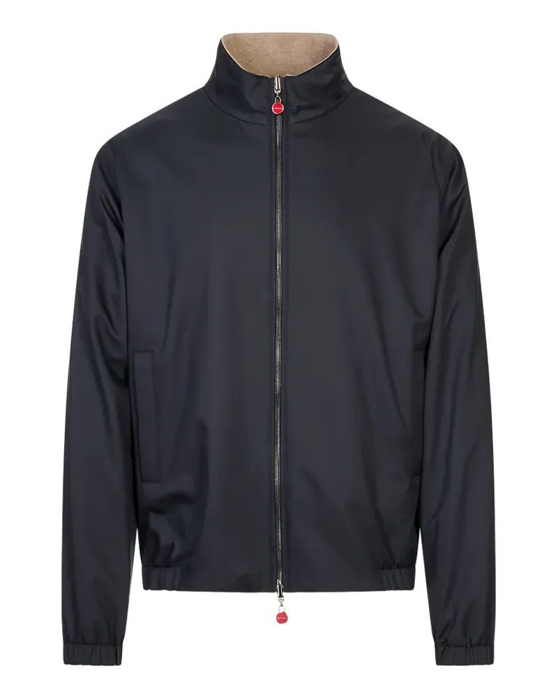 Kiton reversible high-collar jacket - Blau Blau