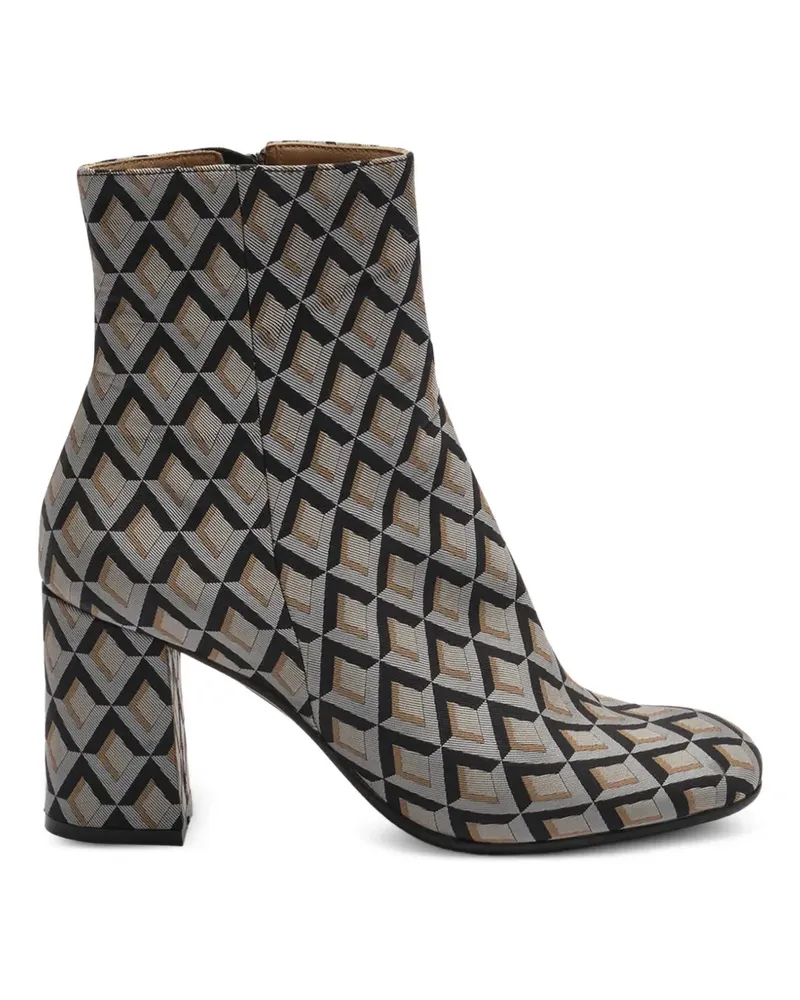 Maliparmi Stiefeletten aus geometrischem Jacquard - Grau Grau
