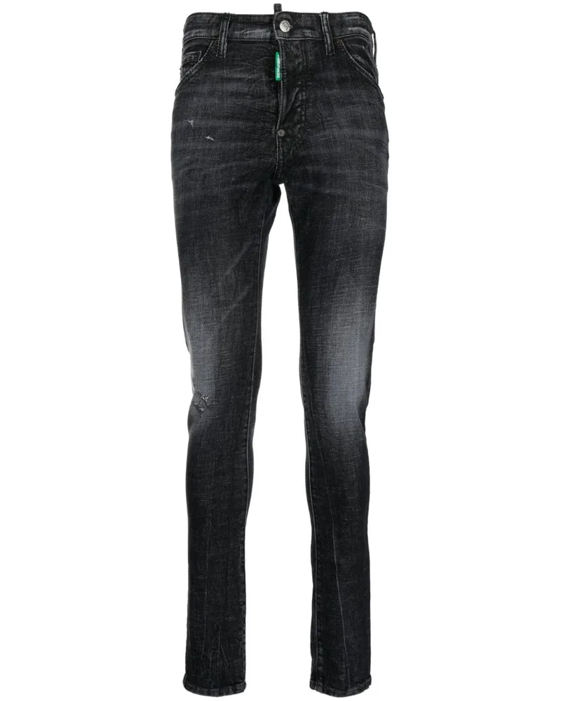 Dsquared2 Slim-Fit-Jeans im Distressed-Look Blau