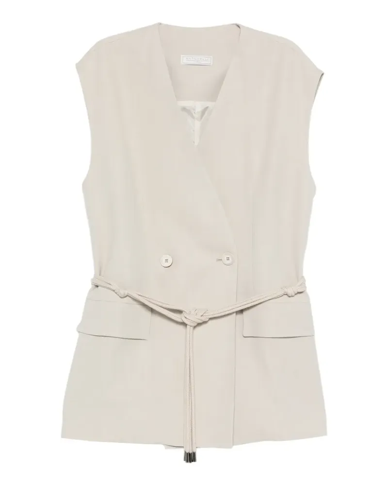 Antonelli Firenze Ellen double-breasted belted waistcoat - Nude Nude