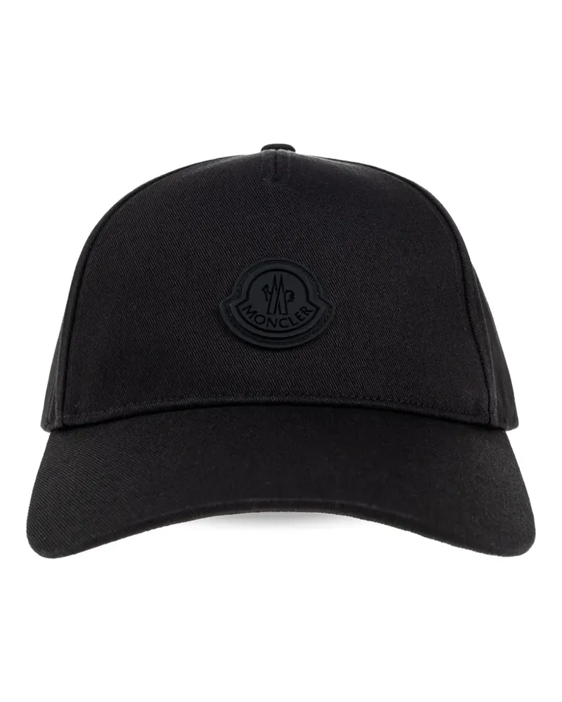 Moncler Baseballkappe mit Logo-Patch - Schwarz Schwarz