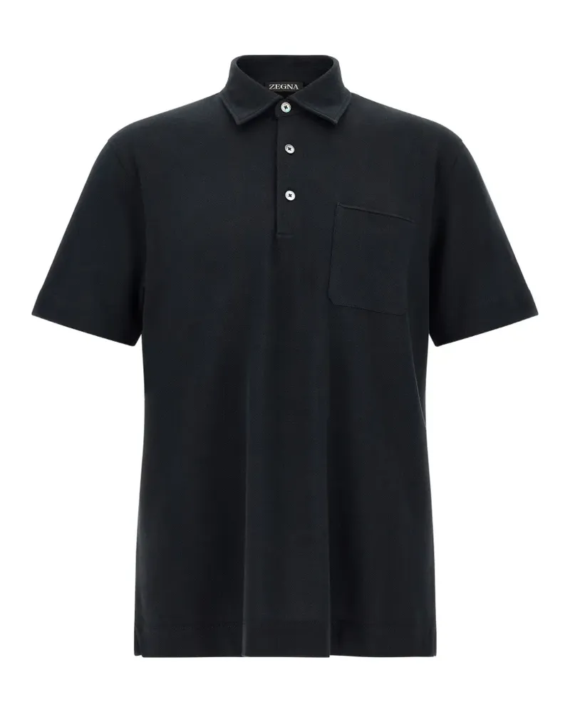 Ermenegildo Zegna Poloshirt mit Brusttasche - Blau Blau