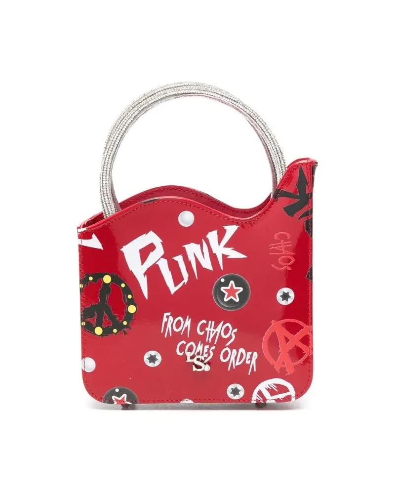 Le Silla Mini-Tasche mit Print - Rot Rot