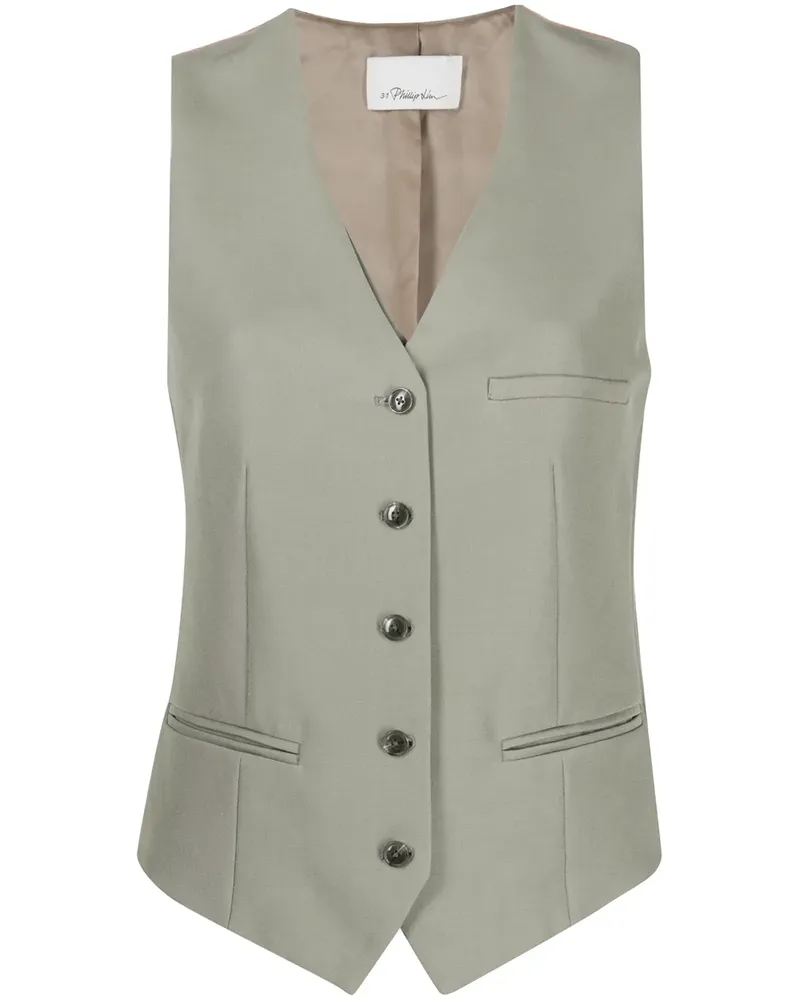 3.1 phillip lim Top mit V-Ausschnitt - Grau Grau