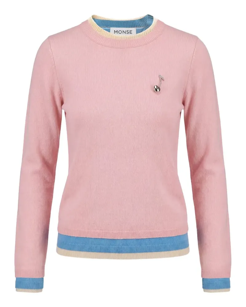 Monse triple-layer cherry-motif sweater - Rosa Rosa