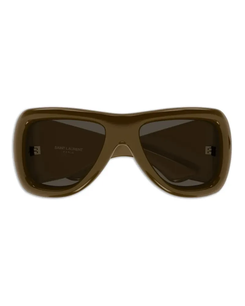 Saint Laurent Howl Sonnenbrille mit eckigem Gestell - Braun Braun