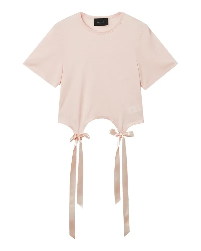 Simone Rocha Easy bow-detail T-shirt - Rosa Rosa