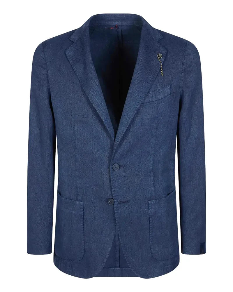 Biagio Santaniello Jacke mit Anstecknadel - Blau Blau