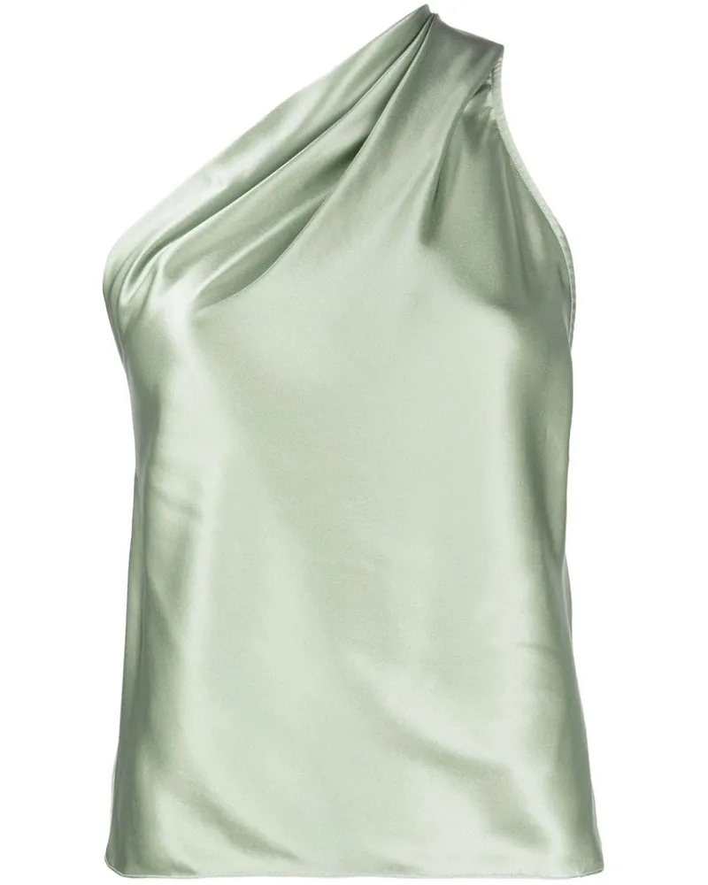 mason by michelle mason Asymmetrisches Neckholder-Top aus Seide - Grün Grün
