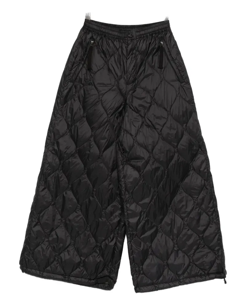 TAION quilted zip trousers - Schwarz Schwarz