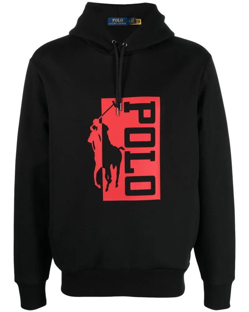 Ralph Lauren Hoodie mit Logo-Print Schwarz