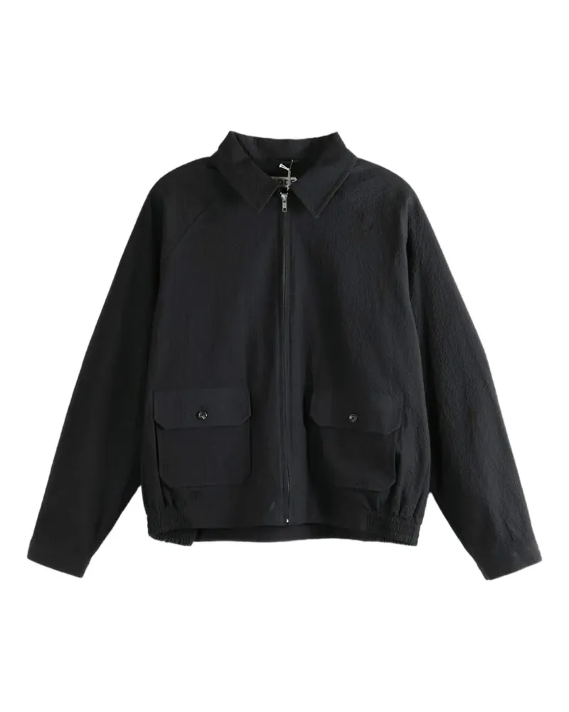 BODE Seersucker Coach's bomber jacket - Schwarz Schwarz