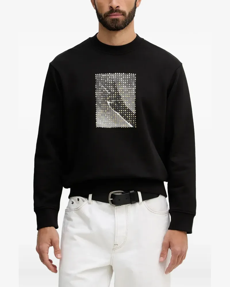 Armani Exchange Sweatshirt mit grafischem Print - Schwarz Schwarz