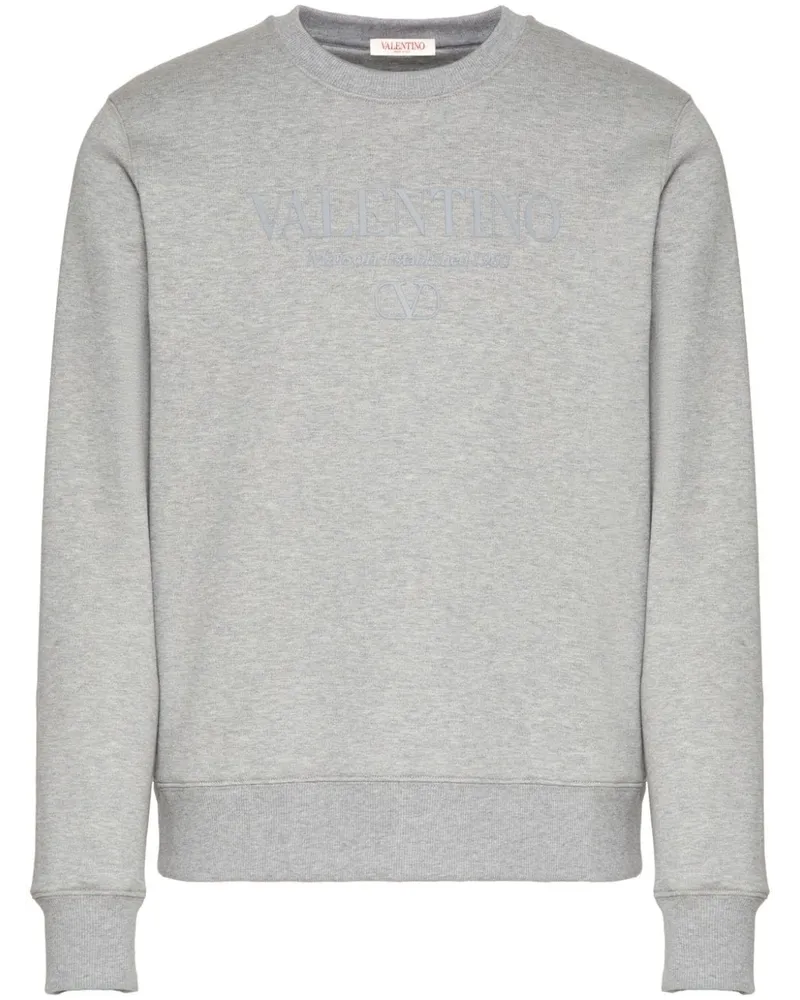 Valentino Garavani Sweatshirt mit Logo-Print Grau