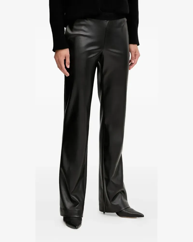 Ermanno Scervino logo-waist straight trousers - Schwarz Schwarz