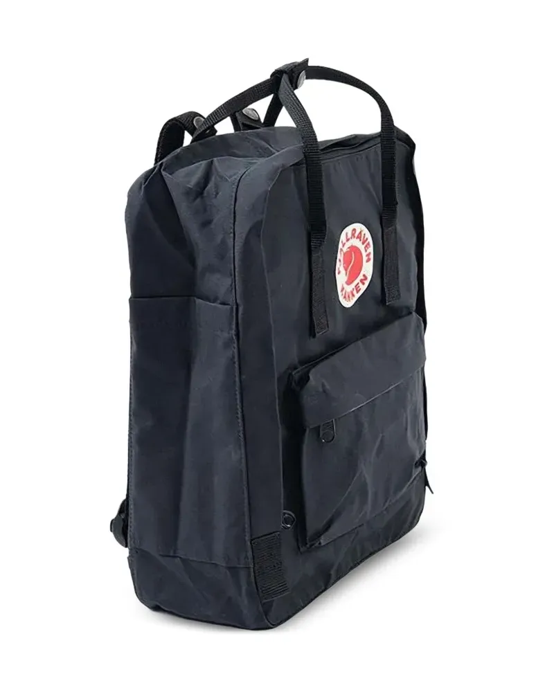 Fjäll Räven Kånken Rucksack mit Logo - Schwarz Schwarz