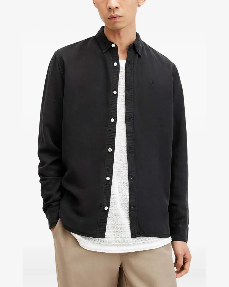 AllSaints Laguna button-down long-sleeve shirt - Schwarz Schwarz