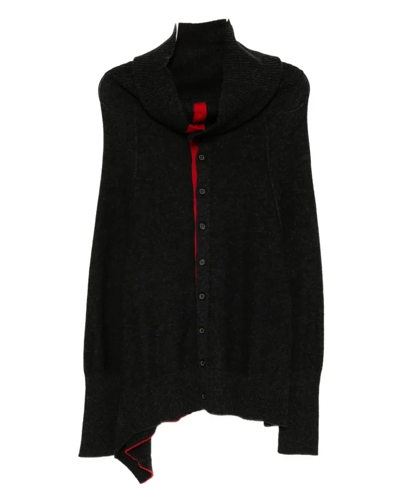Yohji Yamamoto Cardigan mit klassischem Kragen - Grau Grau
