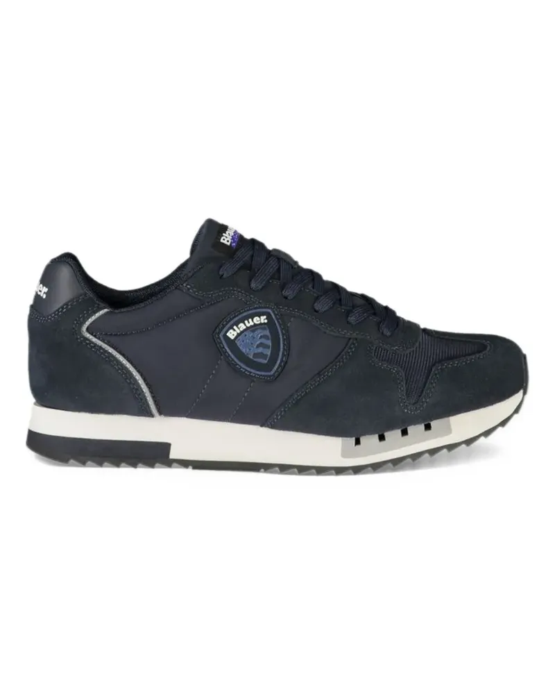 Blauer logo-patch panelled sneakers Blau