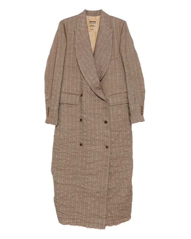 Uma Wang Doppelreihiger Cigna Mantel - Nude Nude