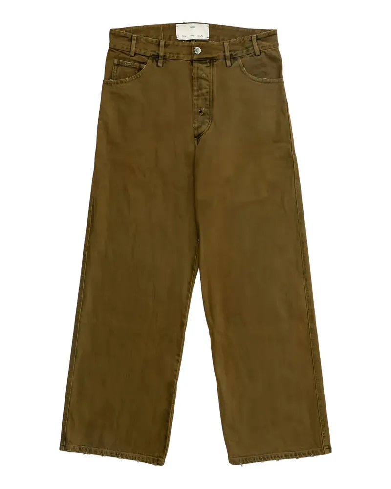 Song For The Mute contrast-stitch straight-leg jeans - Braun Braun