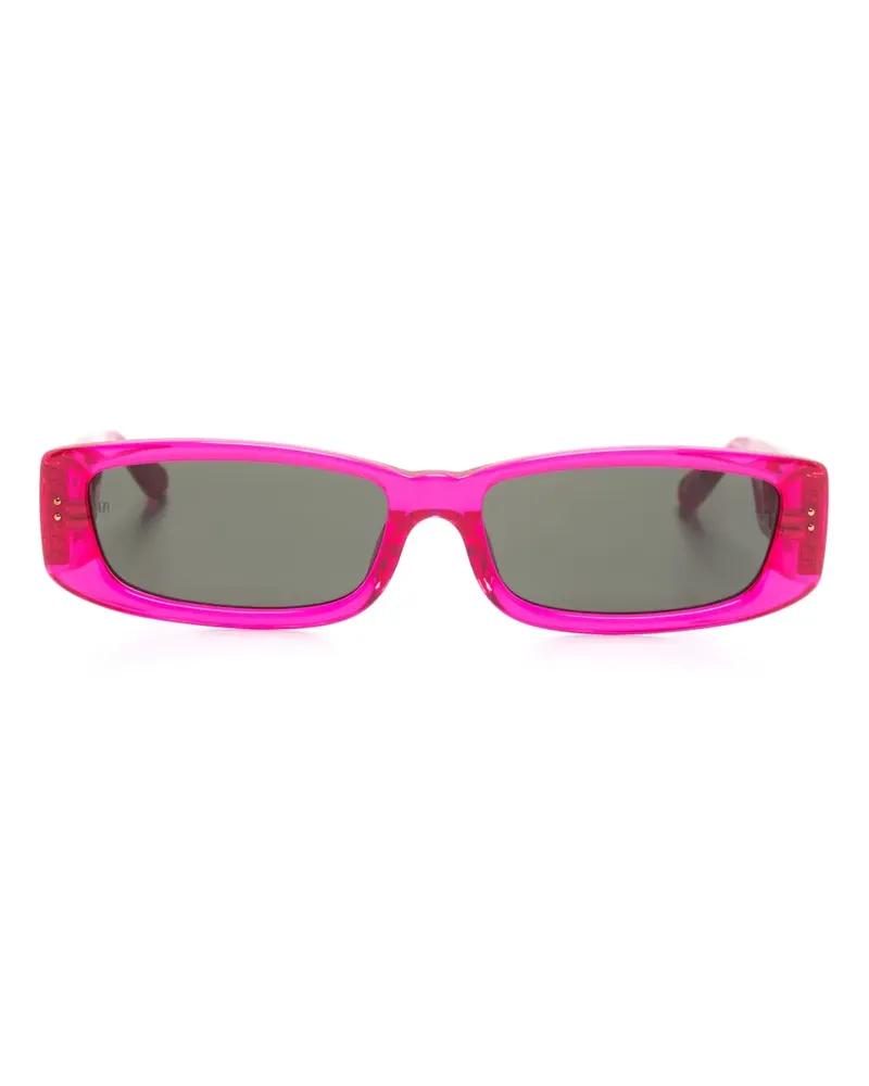 Linda Farrow Sonnenbrille mit eckigem Gestell - Rosa Rosa