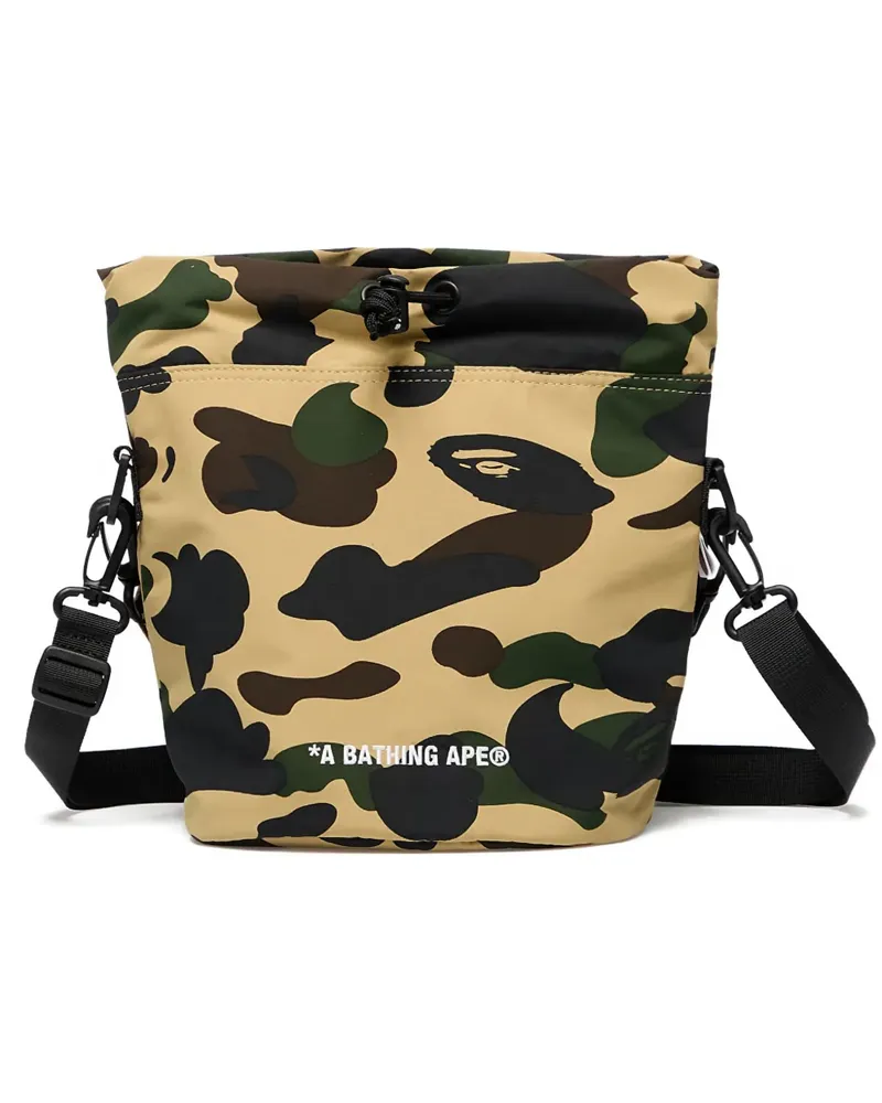 BAPE logo-embroidered shoulder bag - Nude Nude