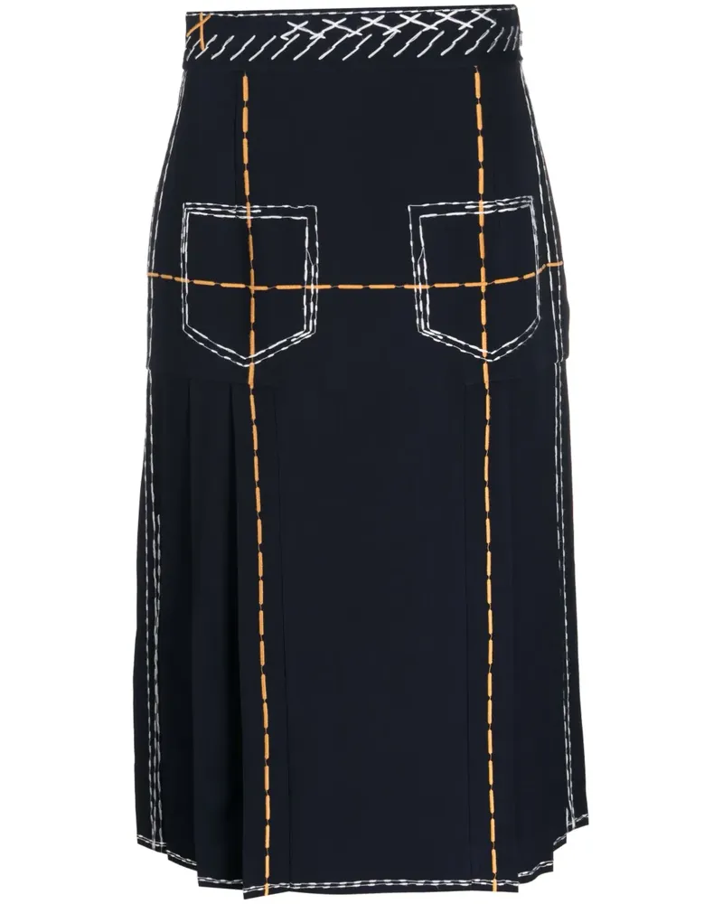 Moschino Rock mit Kontrastnähten - Blau Blau