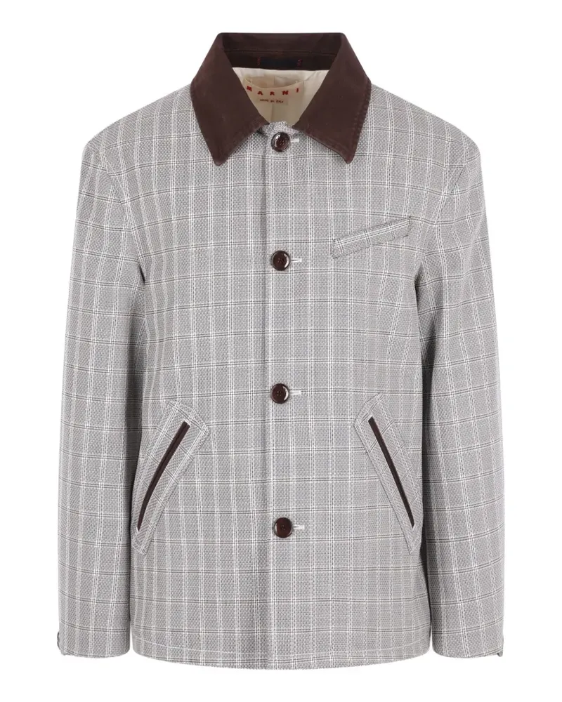 Marni check-pattern jacket - Grau Grau