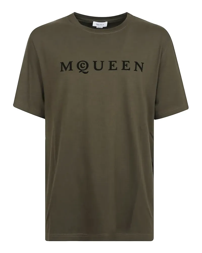 Alexander McQueen T-Shirt mit Logo-Print - Grün Grün