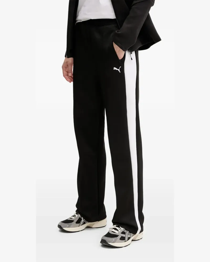 Puma T7 side-stripe track pants - Schwarz Schwarz