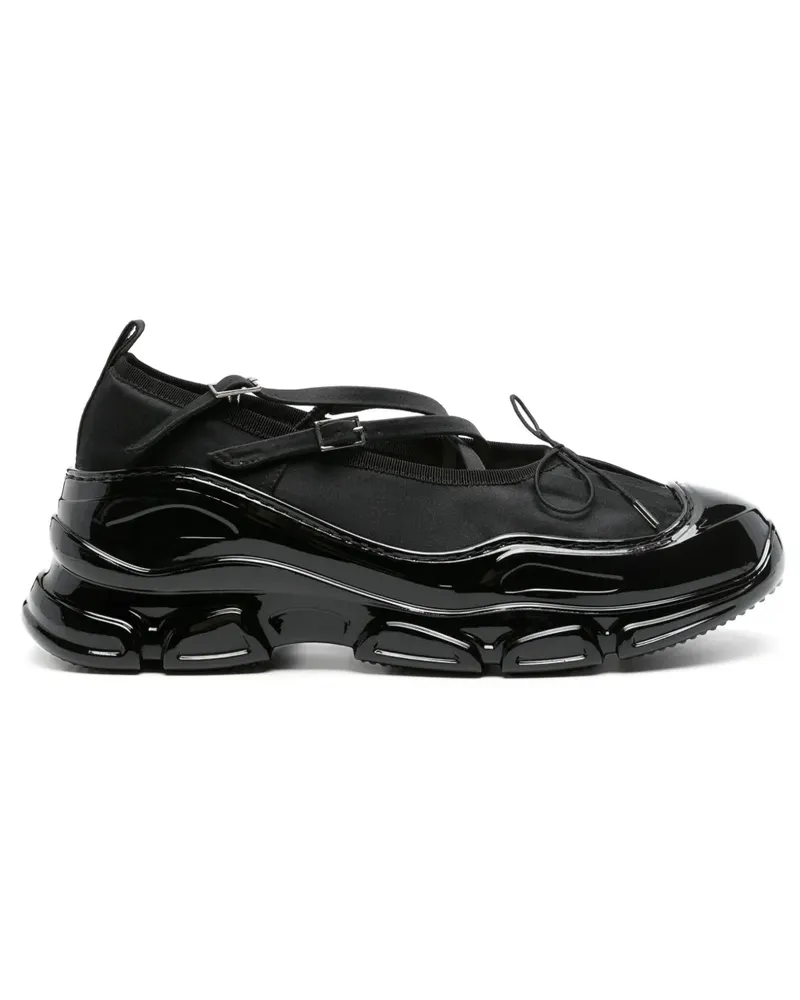 Simone Rocha Criss-Cross Tracker Sneakers - Schwarz Schwarz