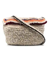 VITELLI Grob gestrickte Schultertasche Nude