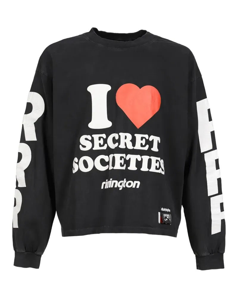 RRR123 Secret Societites Garden long-sleeved T-shirt - Schwarz Schwarz