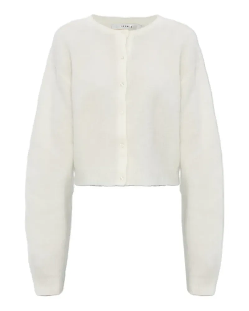 Gestuz press-stud cropped cardigan - Weiß Weiß