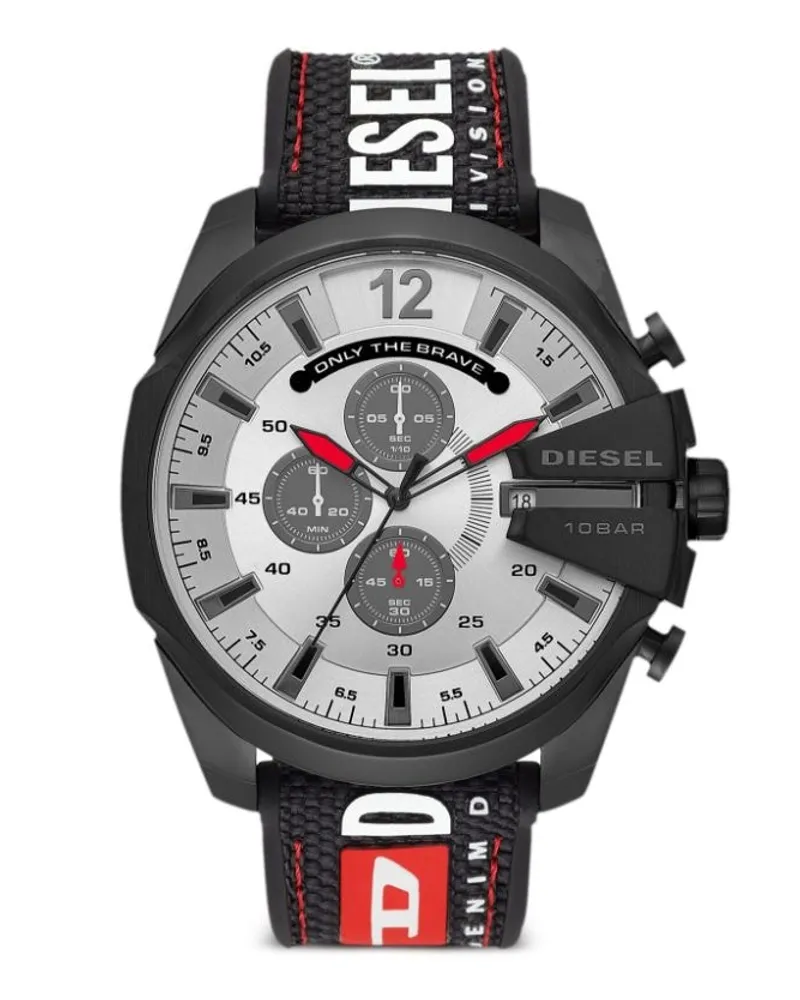 Diesel Dz451 Mega Chief Chronograph 51mm - Silber Silber