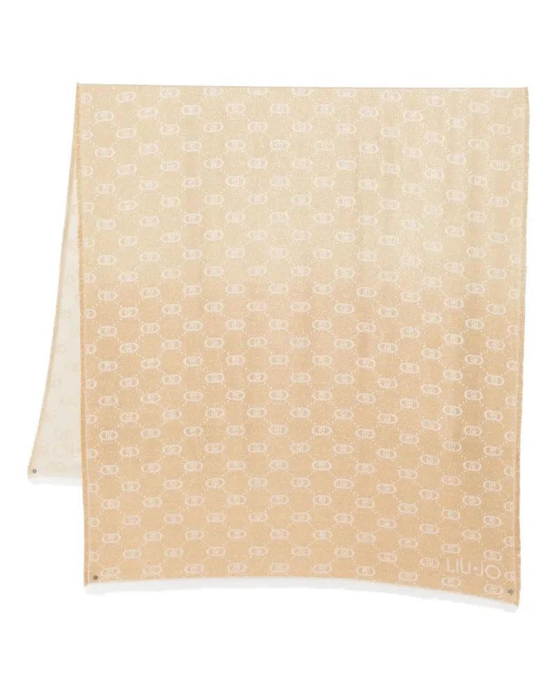 Liu Jo monogram-pattern scarf - Gold Gold
