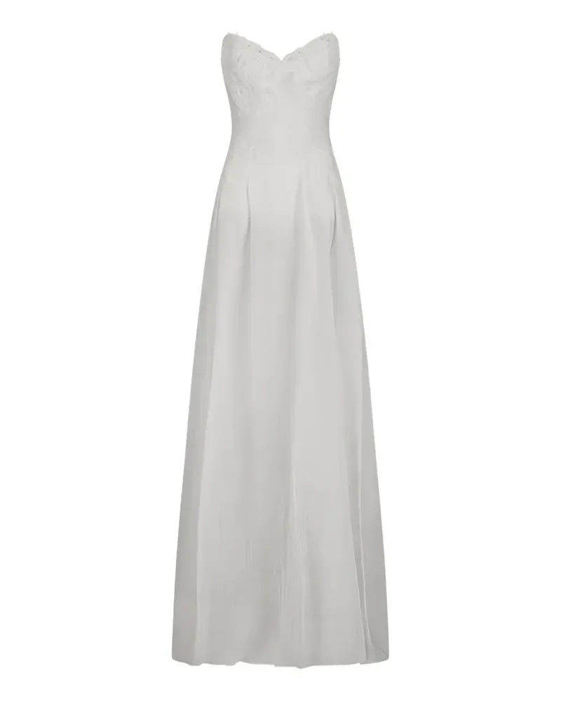 Ermanno Scervino embroidered spaghetti-strap dress - Weiß Weiß