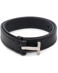 Tom Ford Lederarmband mit T-Scharnier Schwarz