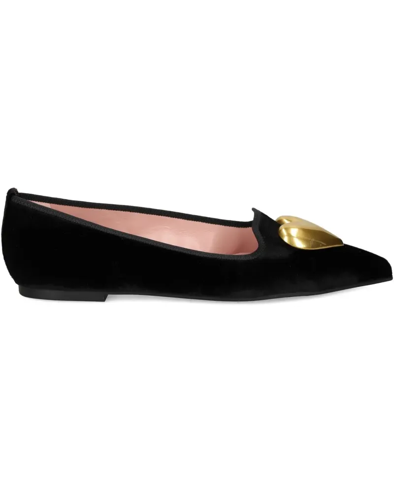 Pretty Ballerinas Ella Ballerinas mit Herzdetail - Schwarz Schwarz