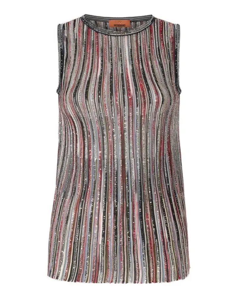 Missoni Gestreiftes Oberteil mit Pailletten - Schwarz Schwarz