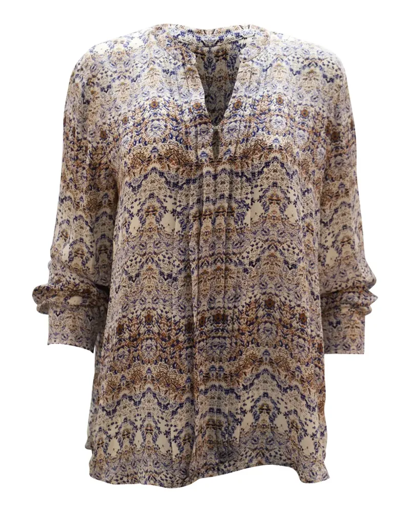 L'Agence Bluse mit Print - Nude Nude