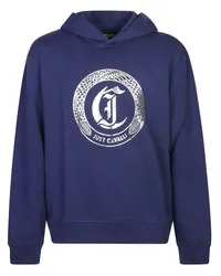 Just Cavalli Hoodie mit Logo-Print Blau