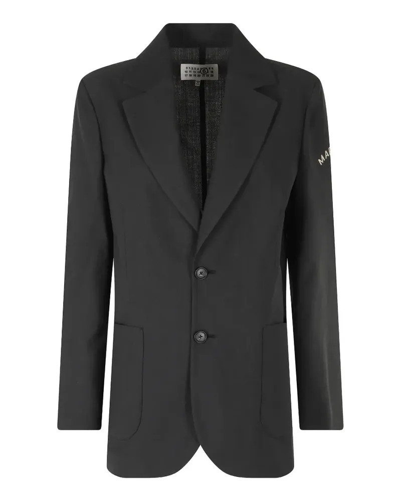 Maison Margiela Jacke mit Logo-Print - Schwarz Schwarz