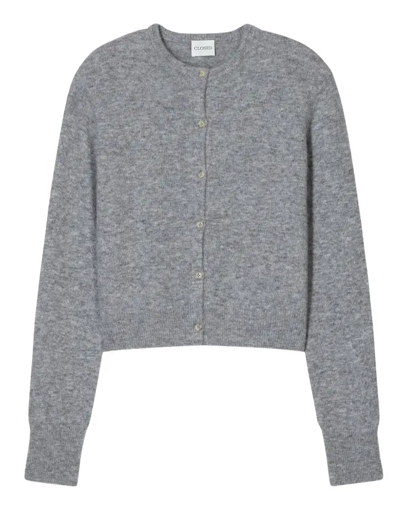 Closed Cardigan mit rundem Ausschnitt - Grau Grau