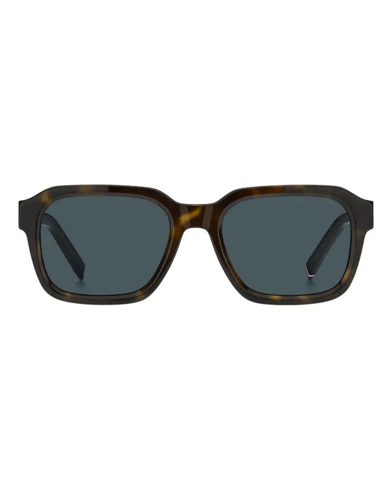 Tommy Hilfiger Sonnenbrille mit eckigem Gestell - Braun Braun